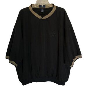 Vantage Black Pullover Short Sleeve Windbreaker Size 3X